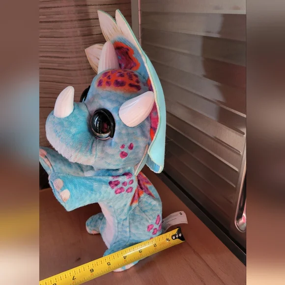 2014 FurReal Hoppin' Topper HASBRO Interactive Plush Pet Triceratops Dinosaur - Picture 6 of 13